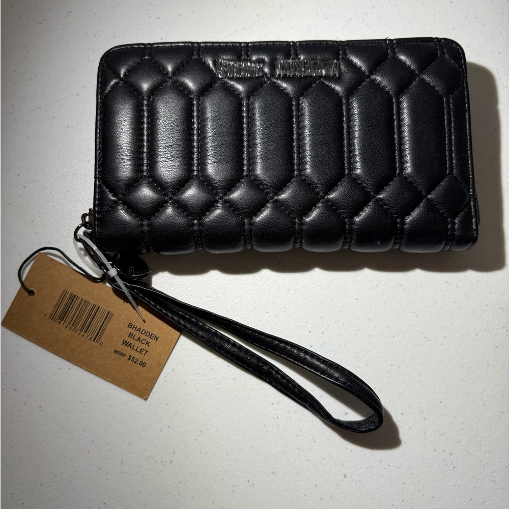 STEVE MADDEN BHADDEN Quilted Zip Around Large Wallet *NEW WITH TAGS* - Picture 1 of 10